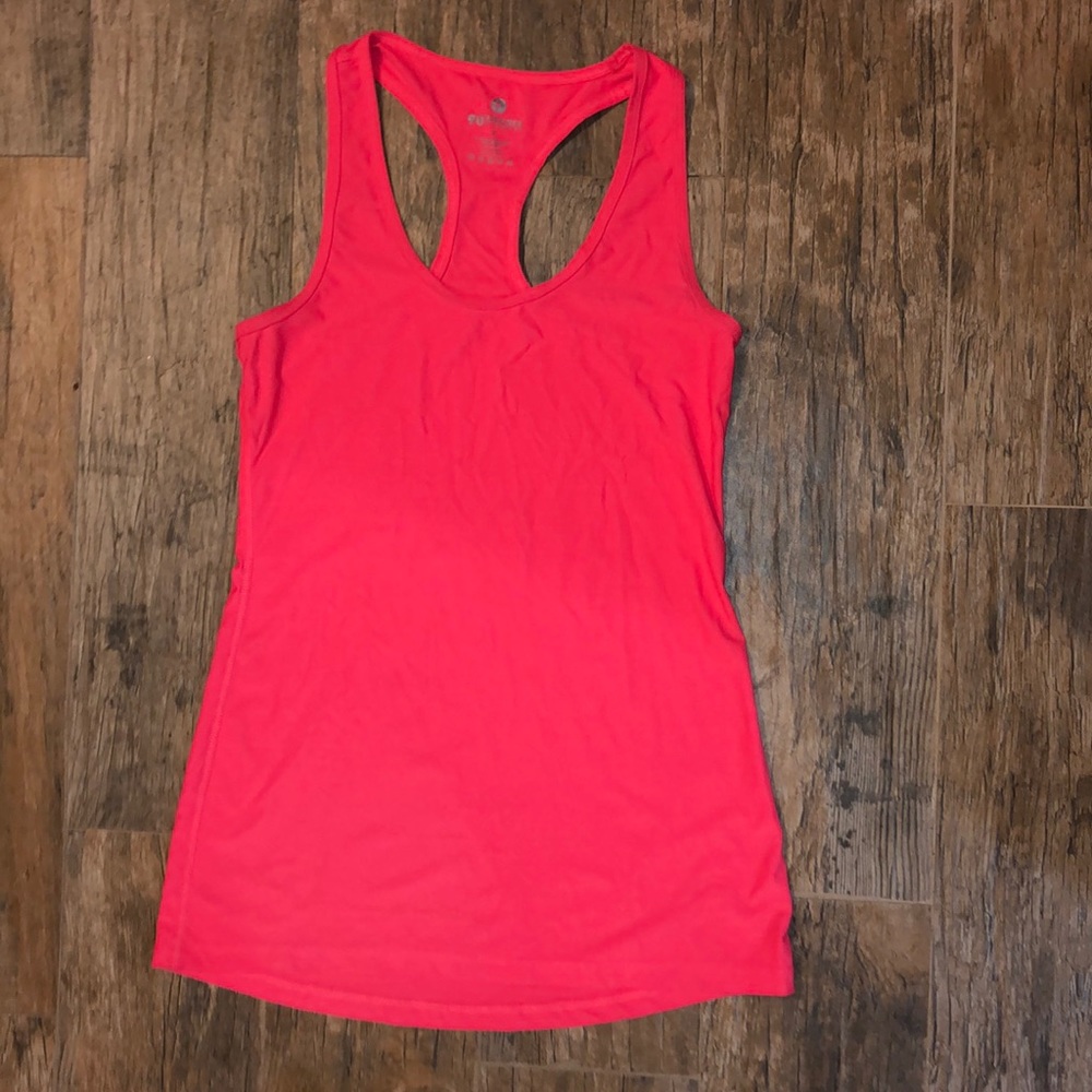 Neon pink workout tank top